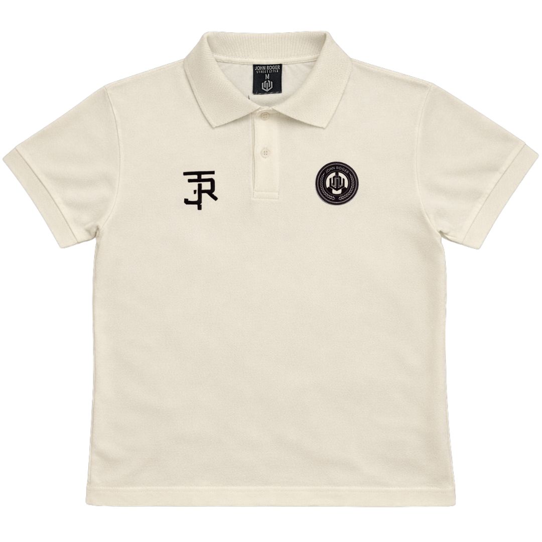 CAMISETA POLO PIQUET JOHN ROGER - OFF WHITE