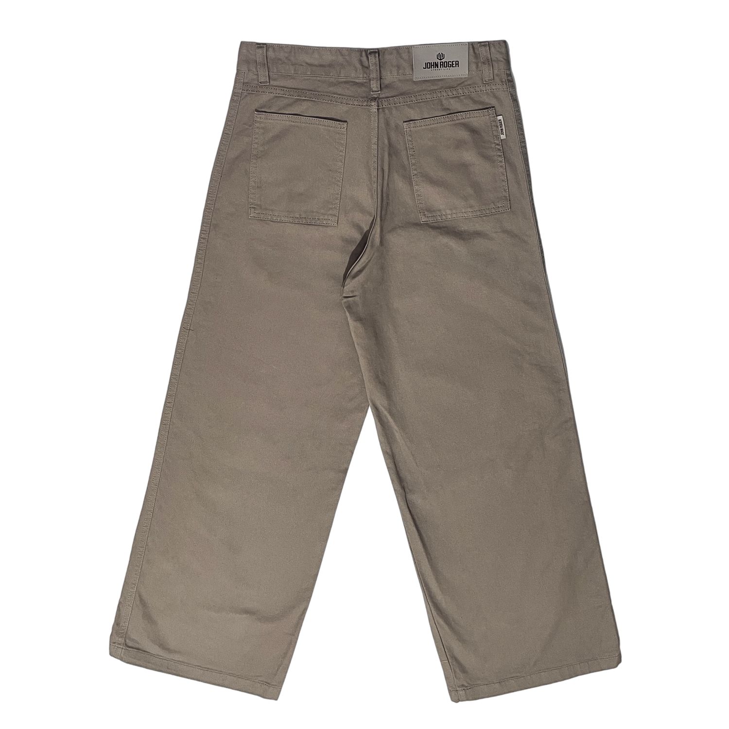 CALÇA FEMININA WIDE LEG SARJA JOHN ROGER - CAQUI