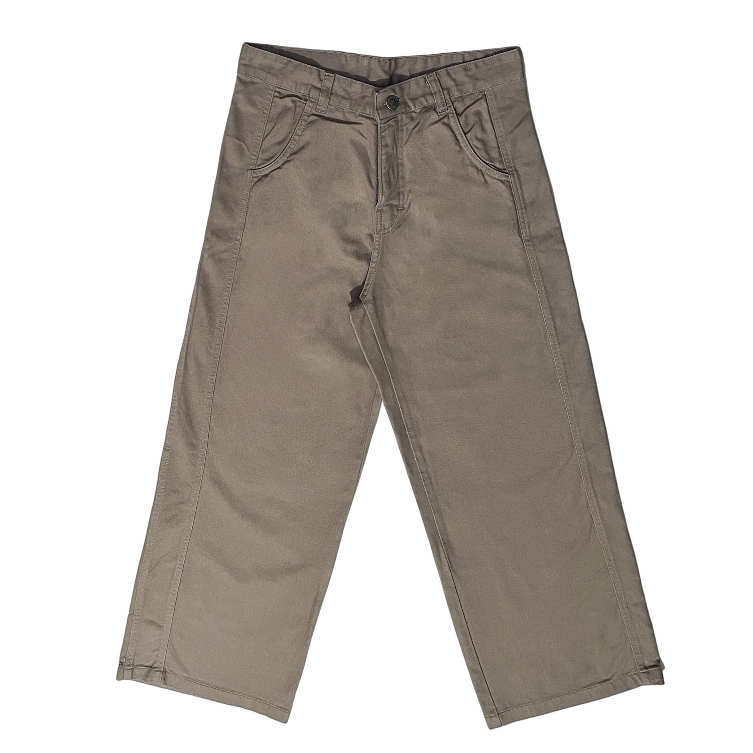 CALÇA FEMININA WIDE LEG SARJA JOHN ROGER - CAQUI