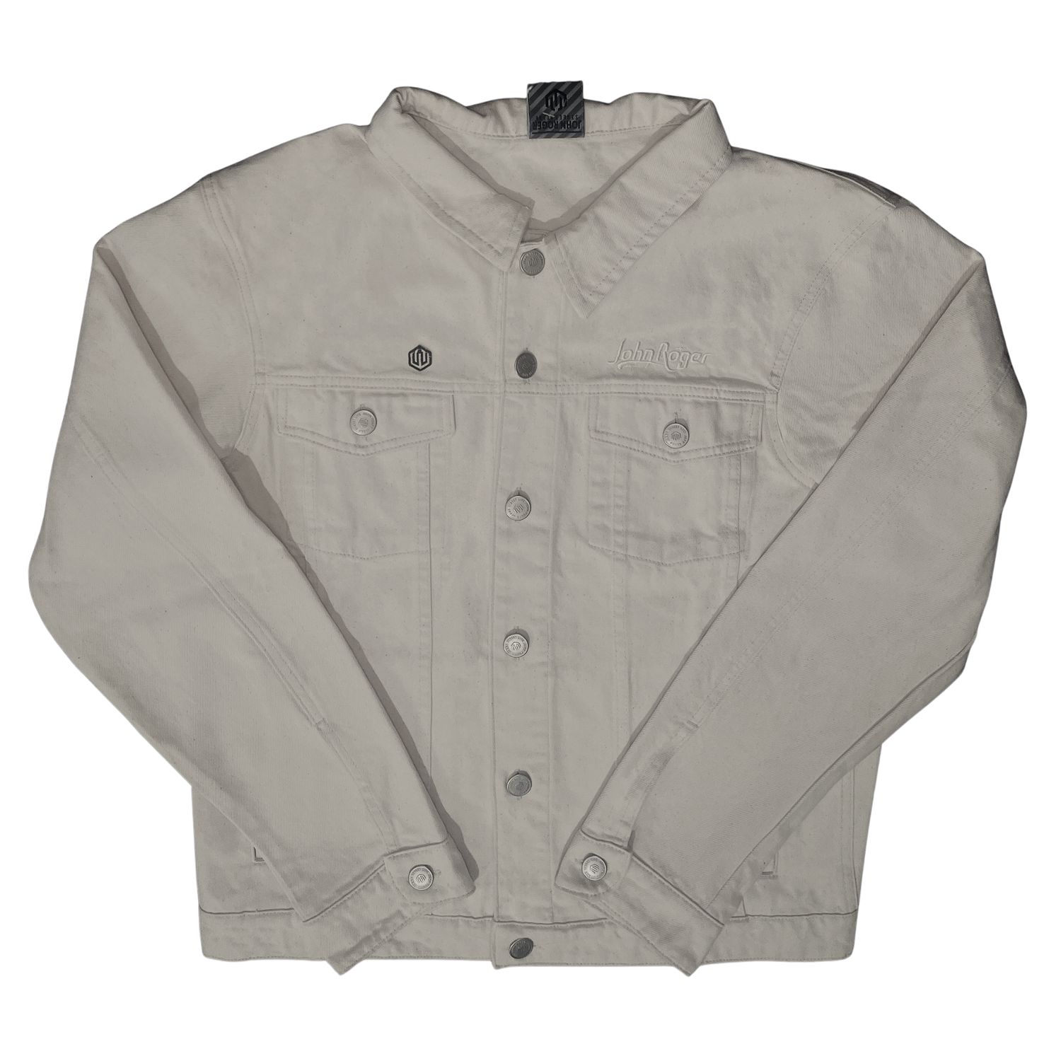 JAQUETA MASCULINA JEANS JOHN ROGER - OFF WHITE