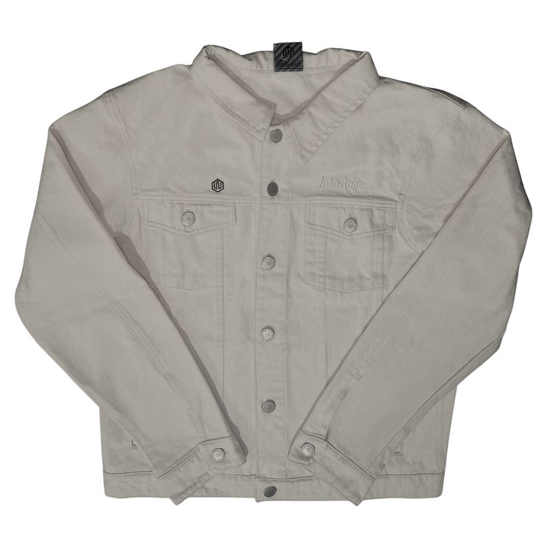 JAQUETA MASCULINA JEANS JOHN ROGER - OFF WHITE