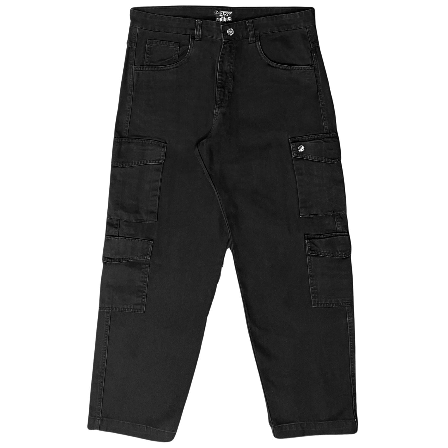 CALÇA COZ OVERSIZED CARGO SARJA JOHN ROGER - PRETO