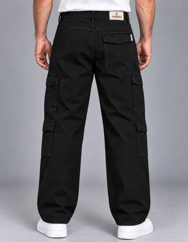 CALÇA COZ OVERSIZED CARGO SARJA JOHN ROGER - PRETO