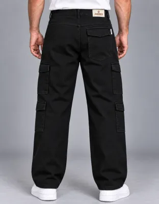 CALÇA COZ OVERSIZED CARGO SARJA JOHN ROGER - PRETO