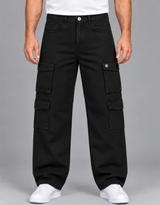 CALÇA COZ OVERSIZED CARGO SARJA JOHN ROGER - PRETO