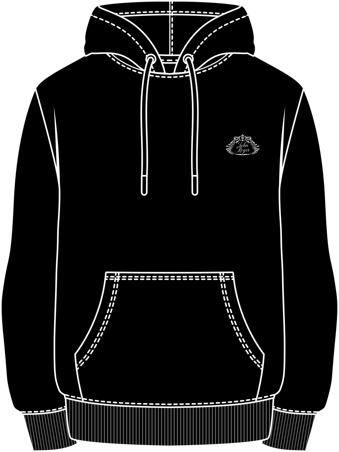 MOLETOM CANGURU NOBLE - PRETO