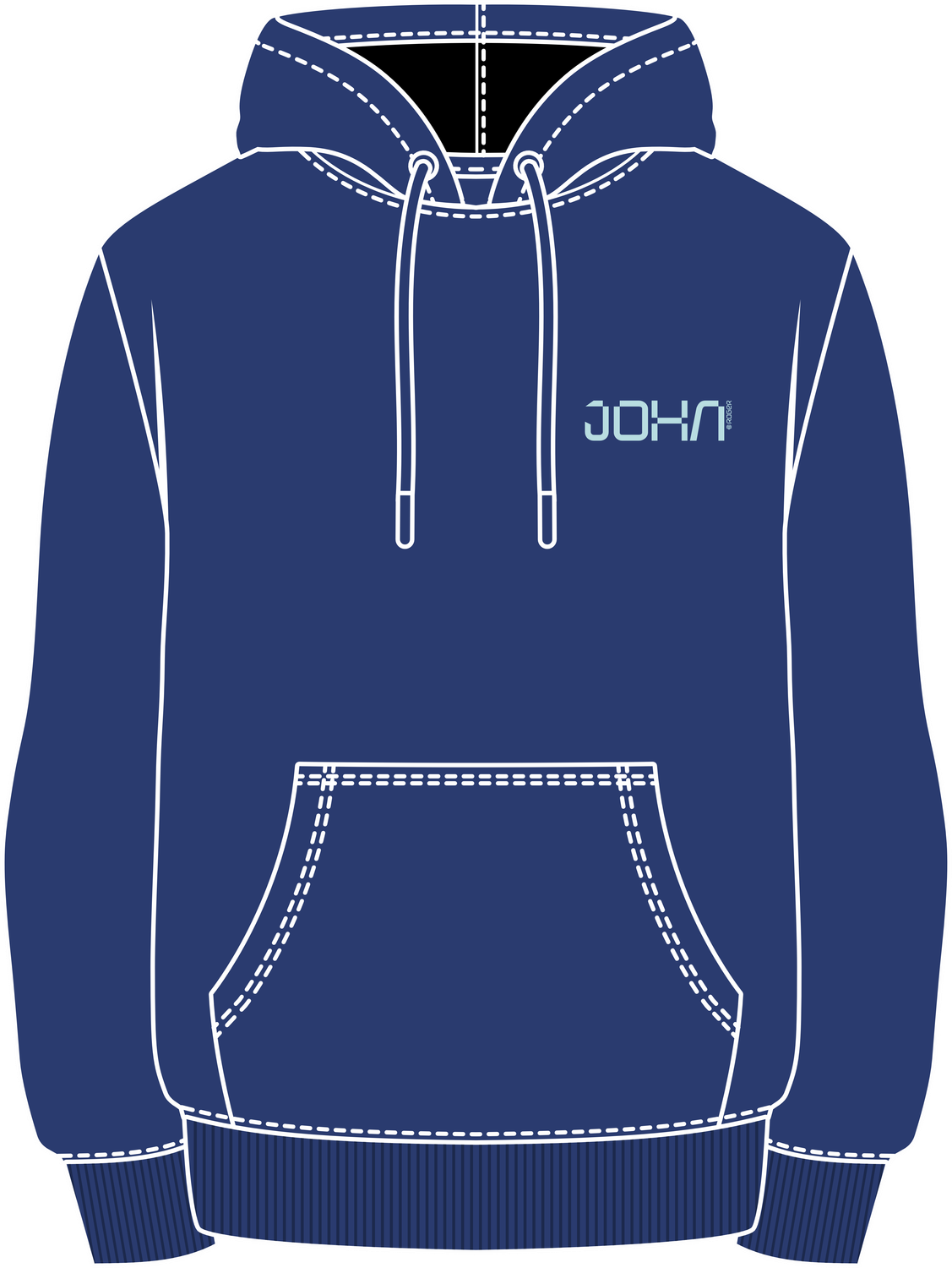 MOLETOM CANGURU HIGH TECH - AZUL FRANÇA