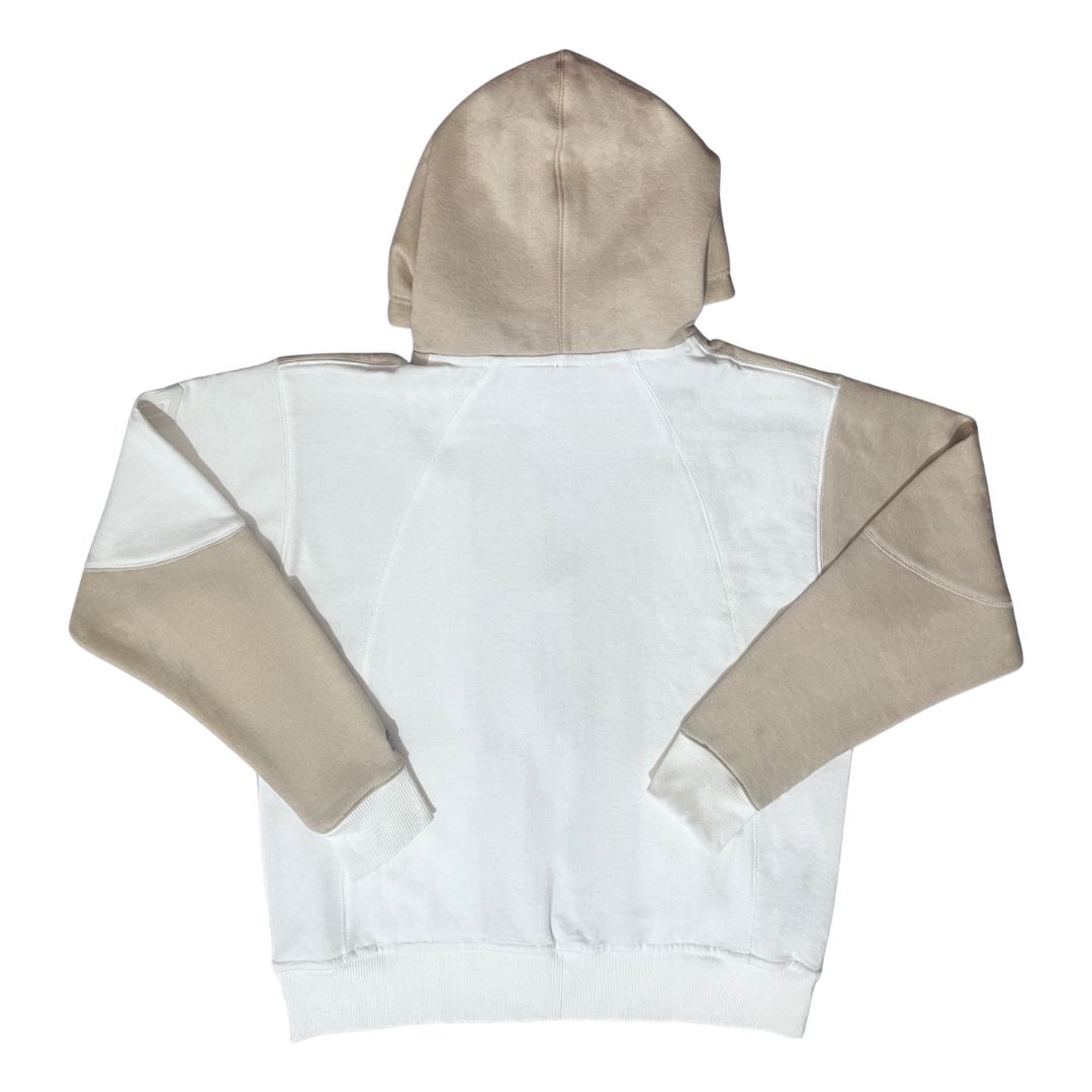 MOLETOM BOXY ZÍPER RECORTE JOHN ROGER - OFF WHITE