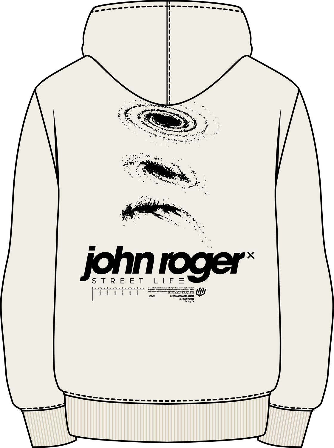 MOLETOM CANGURU NEBULA - OFF WHITE