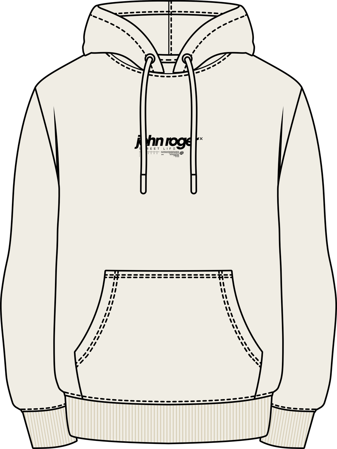 MOLETOM CANGURU NEBULA - OFF WHITE