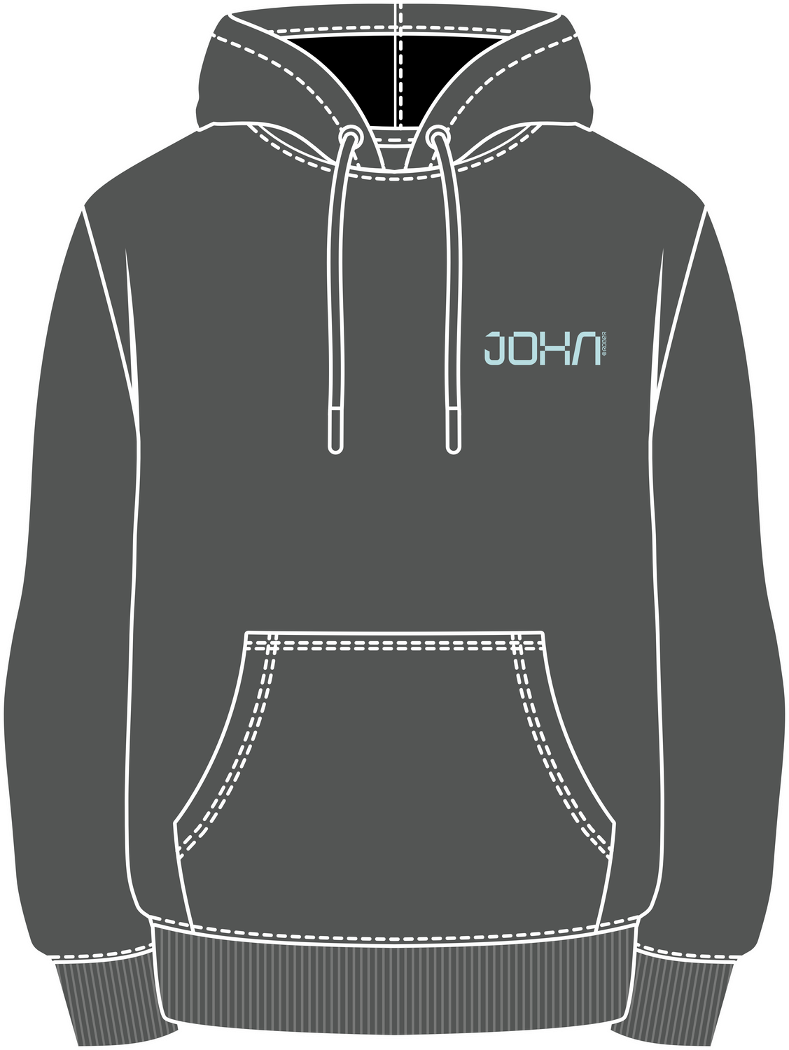 MOLETOM CANGURU HIGH TECH - CINZA