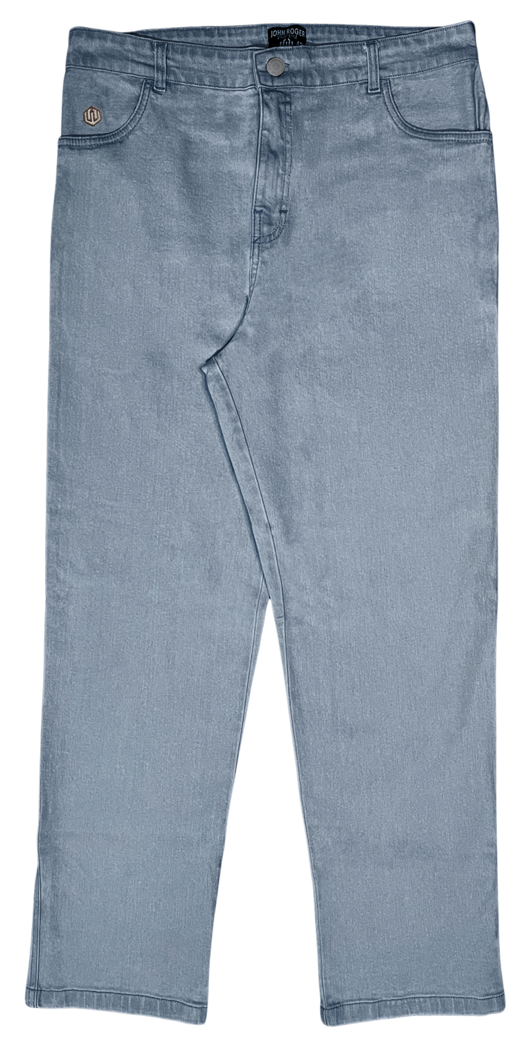 CALÇA REGULAR JEANS STRETCH JOHN ROGER - DELAVE MARMORE