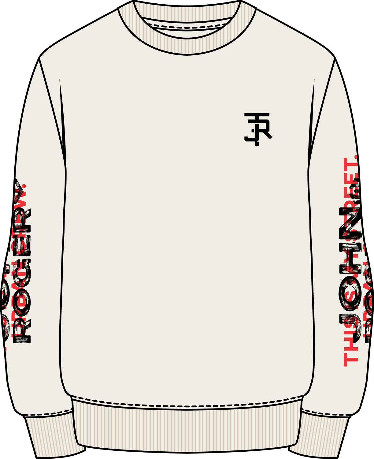 MOLETOM CARECA SCRIPT - OFF WHITE