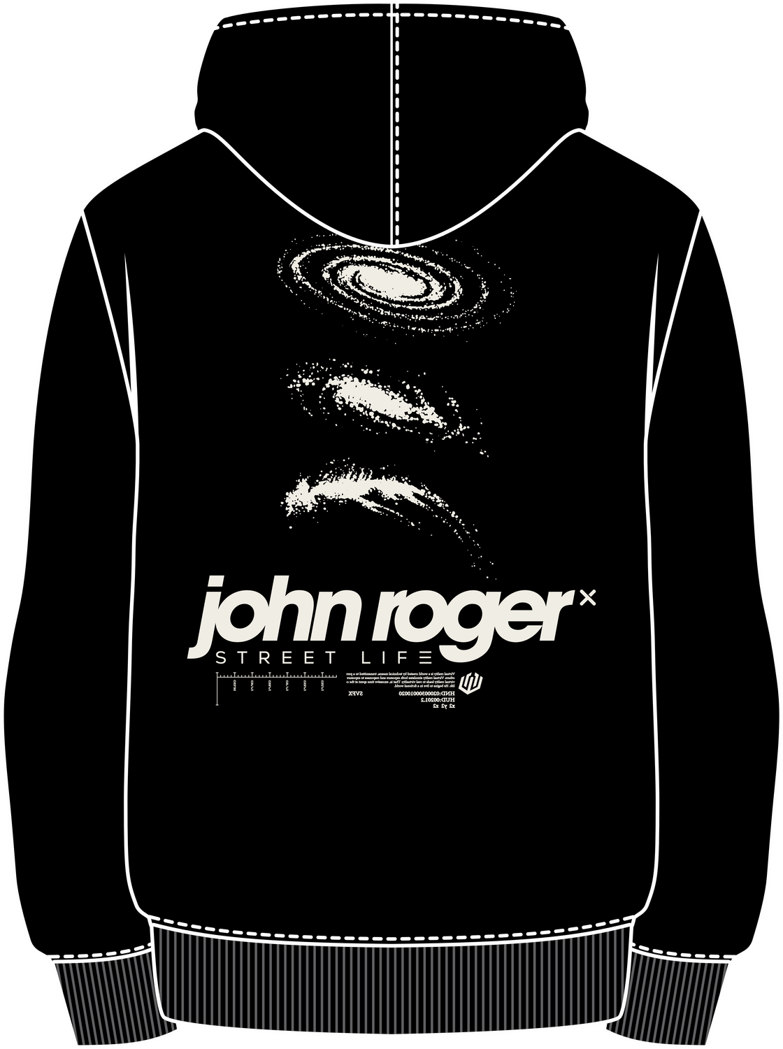 MOLETOM CANGURU NEBULA - PRETO