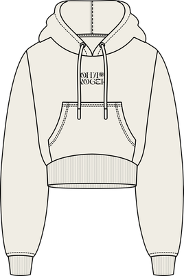 MOLETOM CROPPED LETTER - OFF WHITE