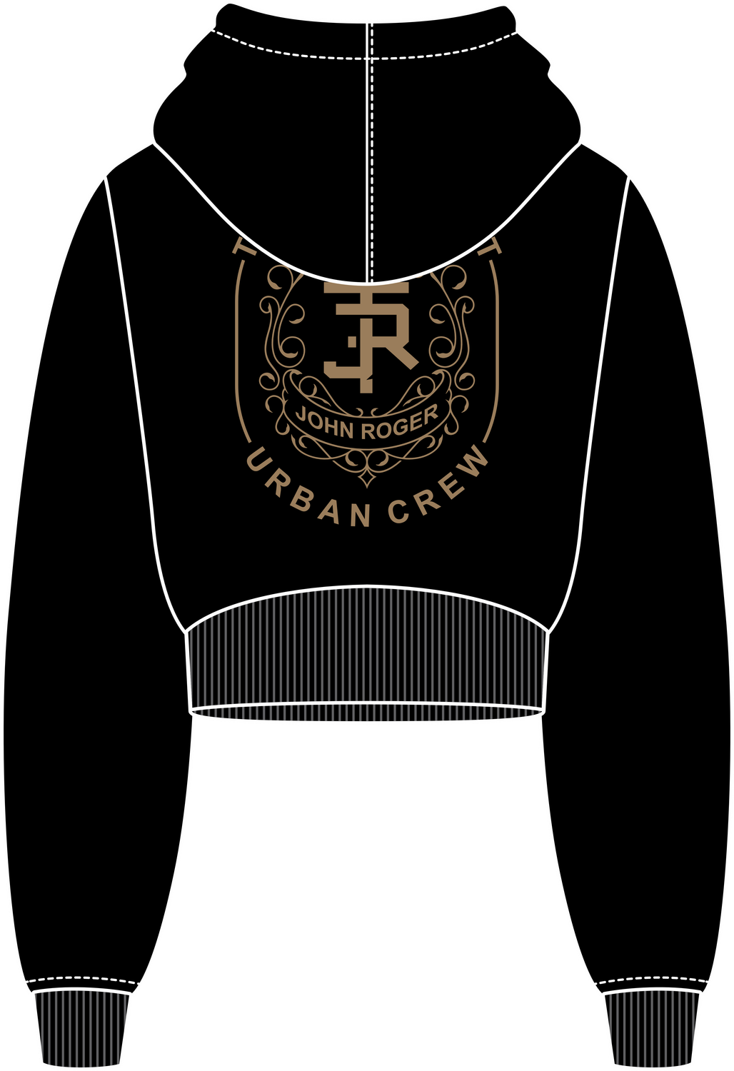 MOLETOM CROPPED PRIME - PRETO