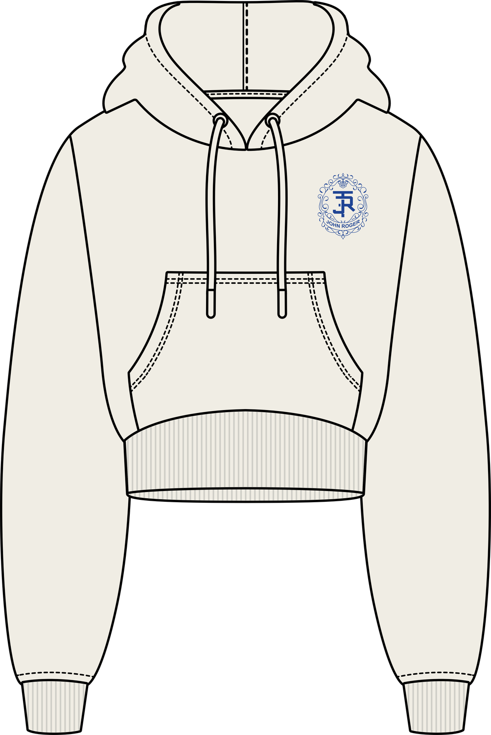 MOLETOM CROPPED PRIME - OFF WHITE