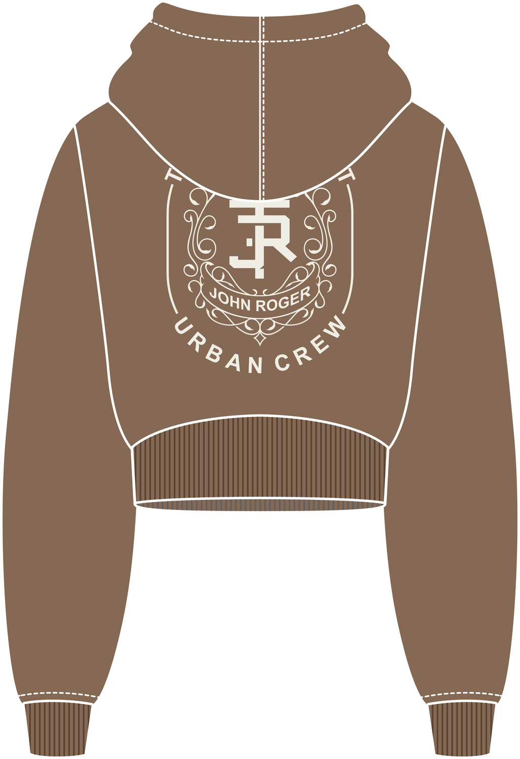 MOLETOM CROPPED PRIME - MARROM