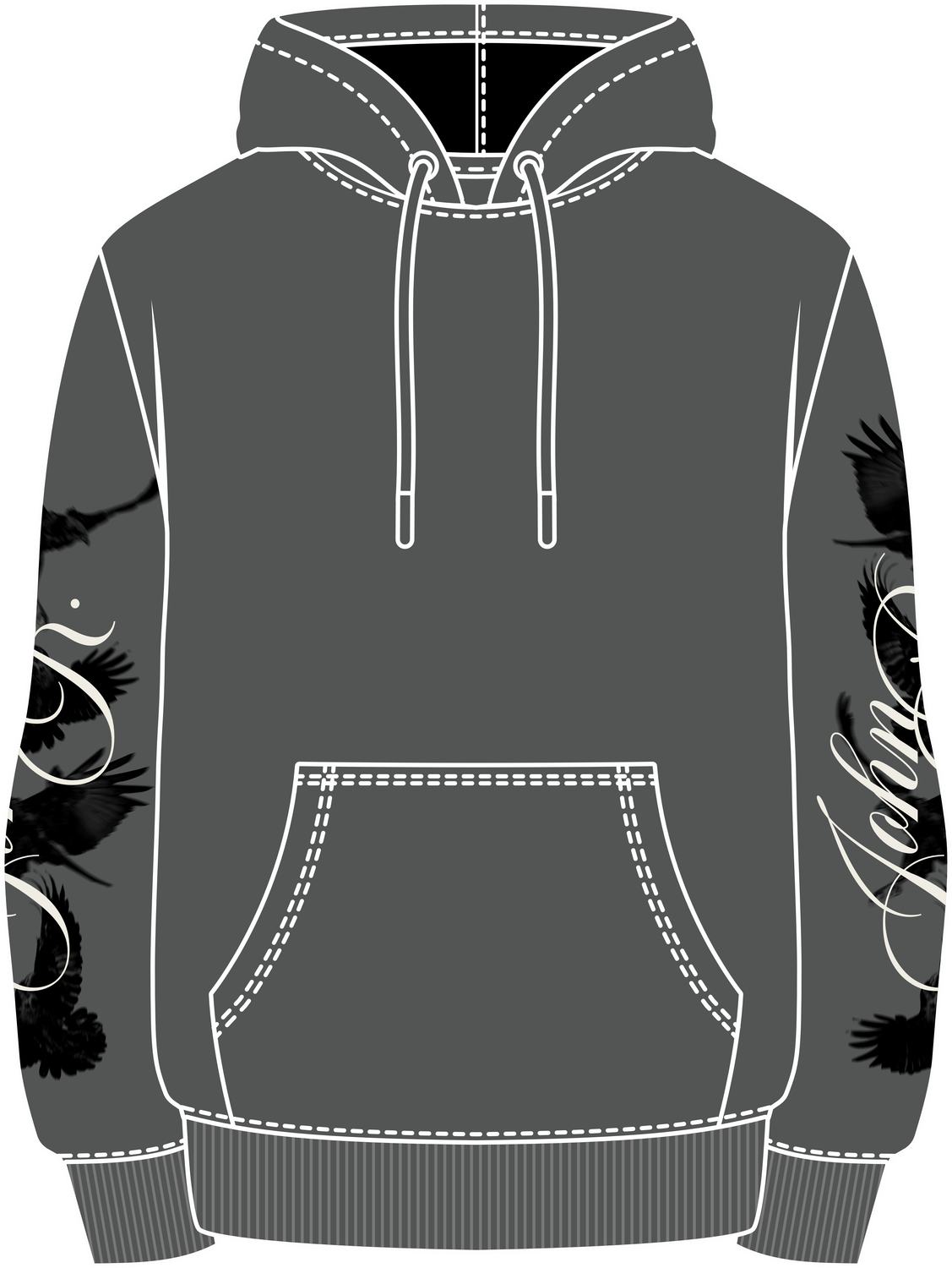 MOLETOM CANGURU WINGS BIG - CINZA