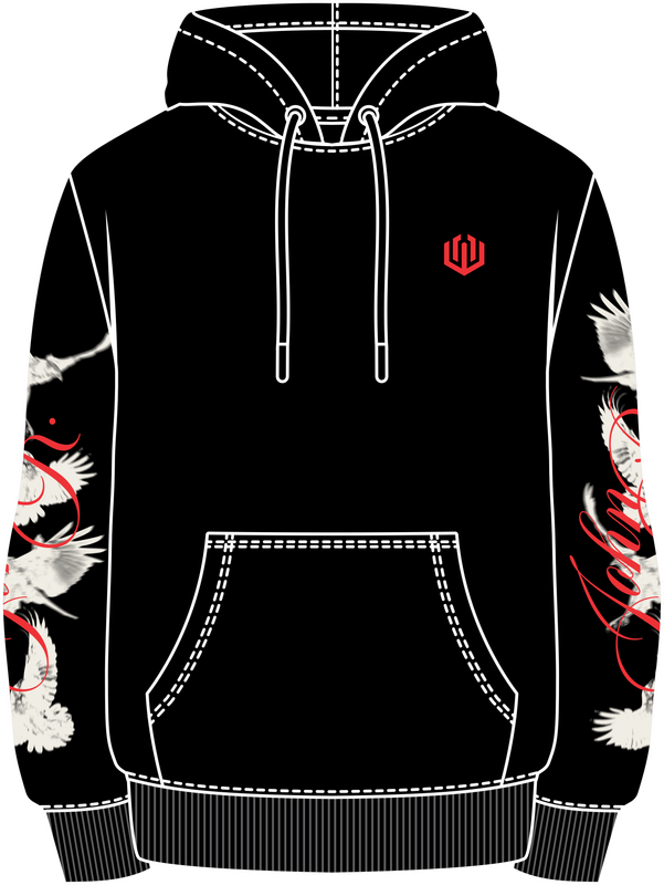 MOLETOM CANGURU WINGS - PRETO