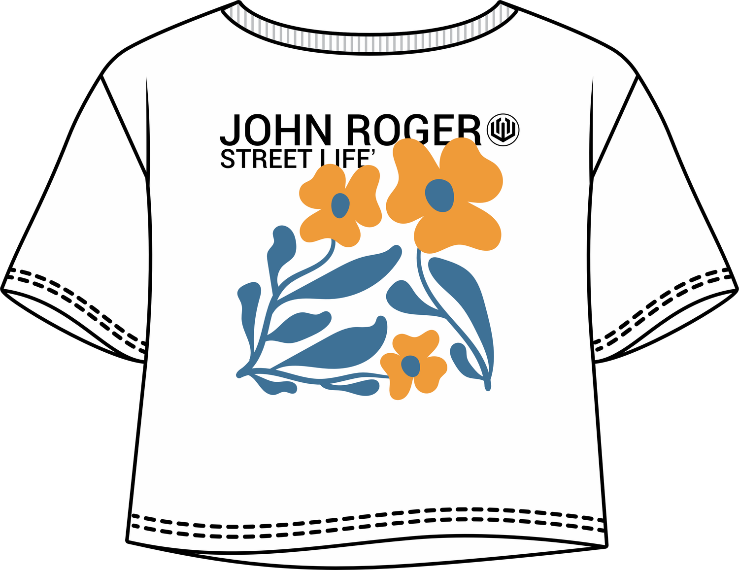 CROPPED OVERSIZED GARDEN - BRANCO