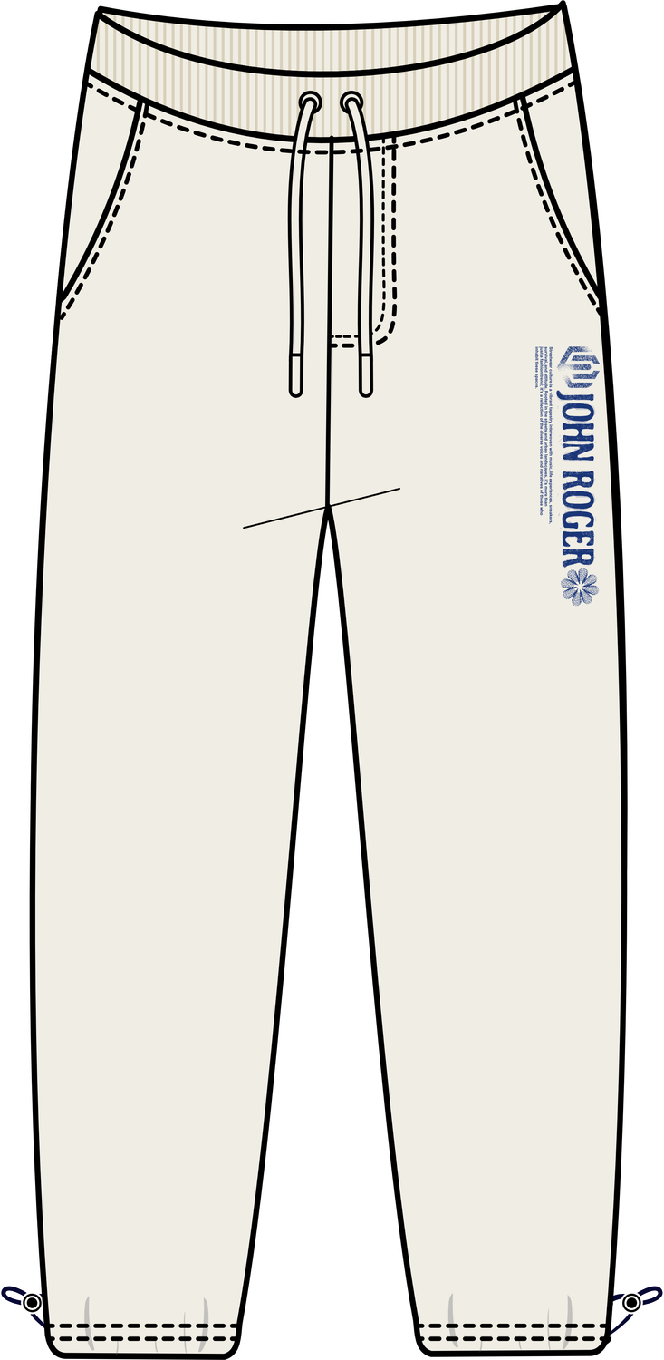 CALCA MOLETOM JUVENIL JOHN ROGER COPY - OFF WHITE