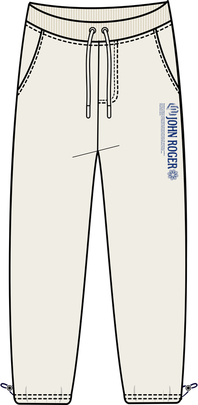 CALCA MOLETOM JUVENIL JOHN ROGER COPY - OFF WHITE