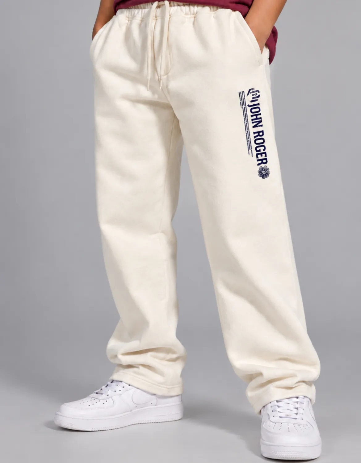 CALCA MOLETOM JUVENIL JOHN ROGER COPY - OFF WHITE