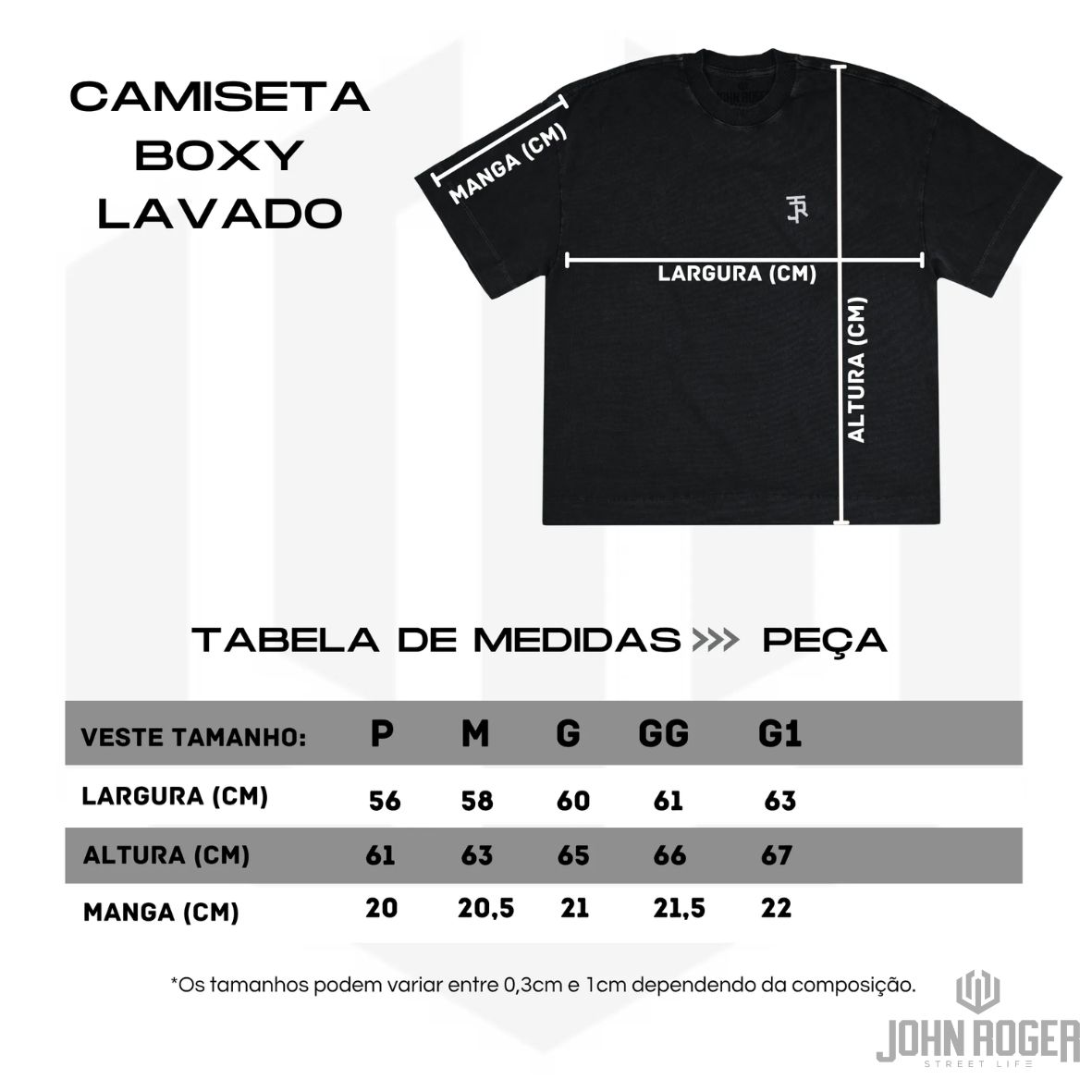 CAMISETA BOXY LAVADO JOHN DOGS - CHUMBO