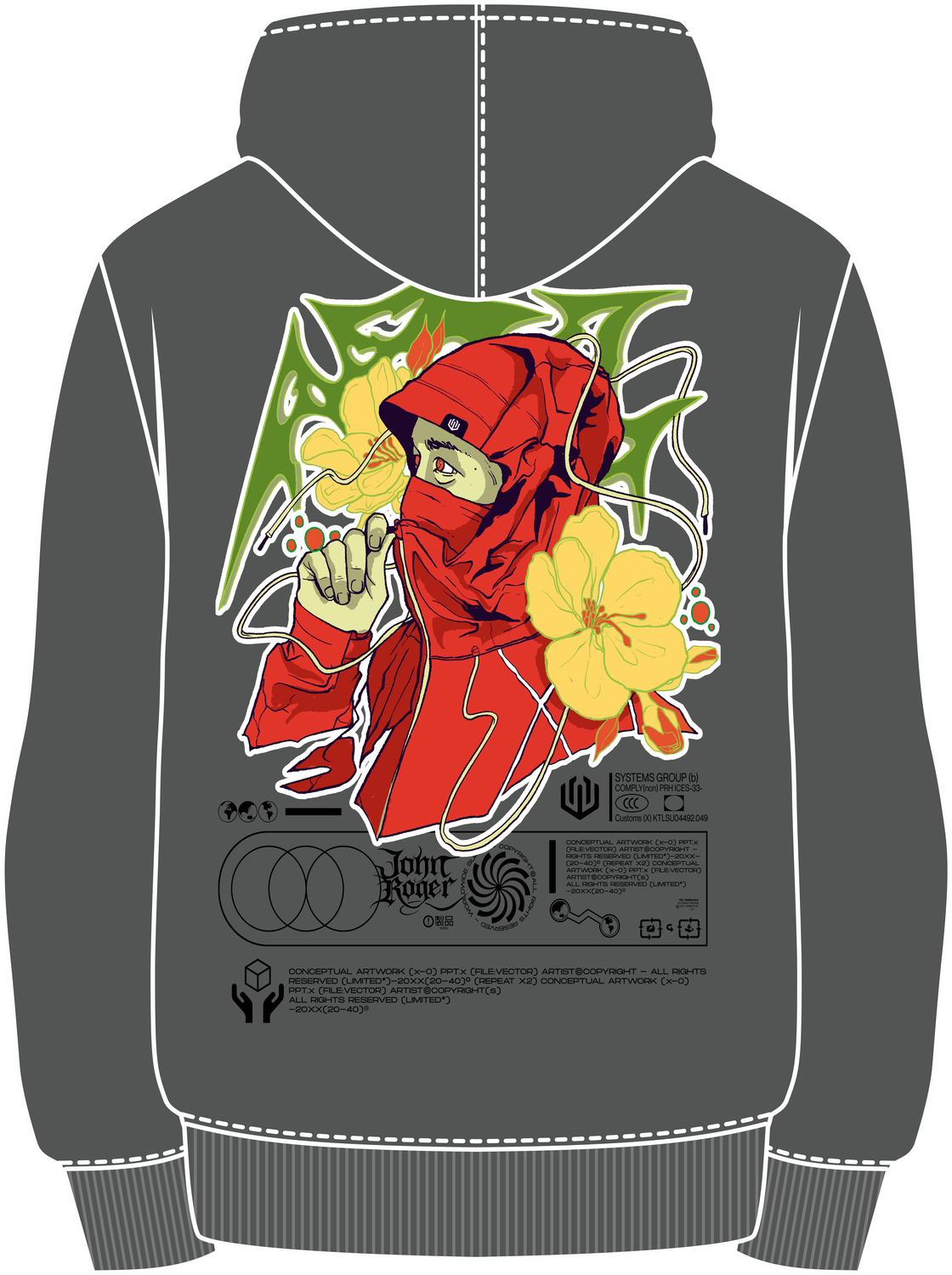 MOLETOM CANGURU HOKAGE - CINZA