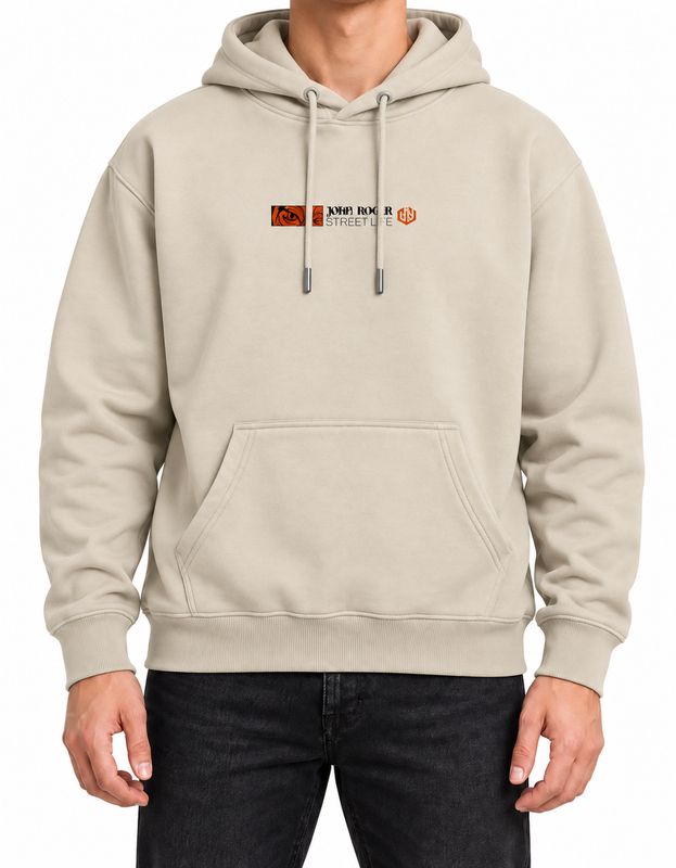 MOLETOM CANGURU TIGER - OFF WHITE