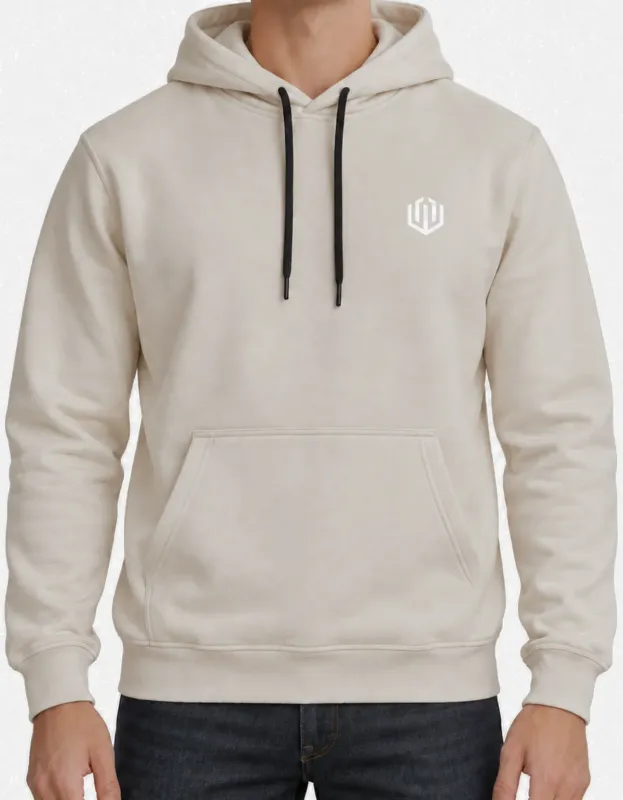 MOLETOM CANGURU LOGO OFICIAL - OFF WHITE