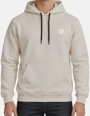 MOLETOM CANGURU LOGO OFICIAL - OFF WHITE