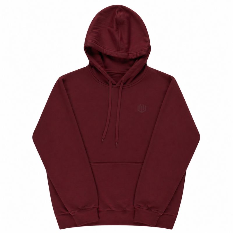 MOLETOM CANGURU LOGO OFICIAL - VINHO