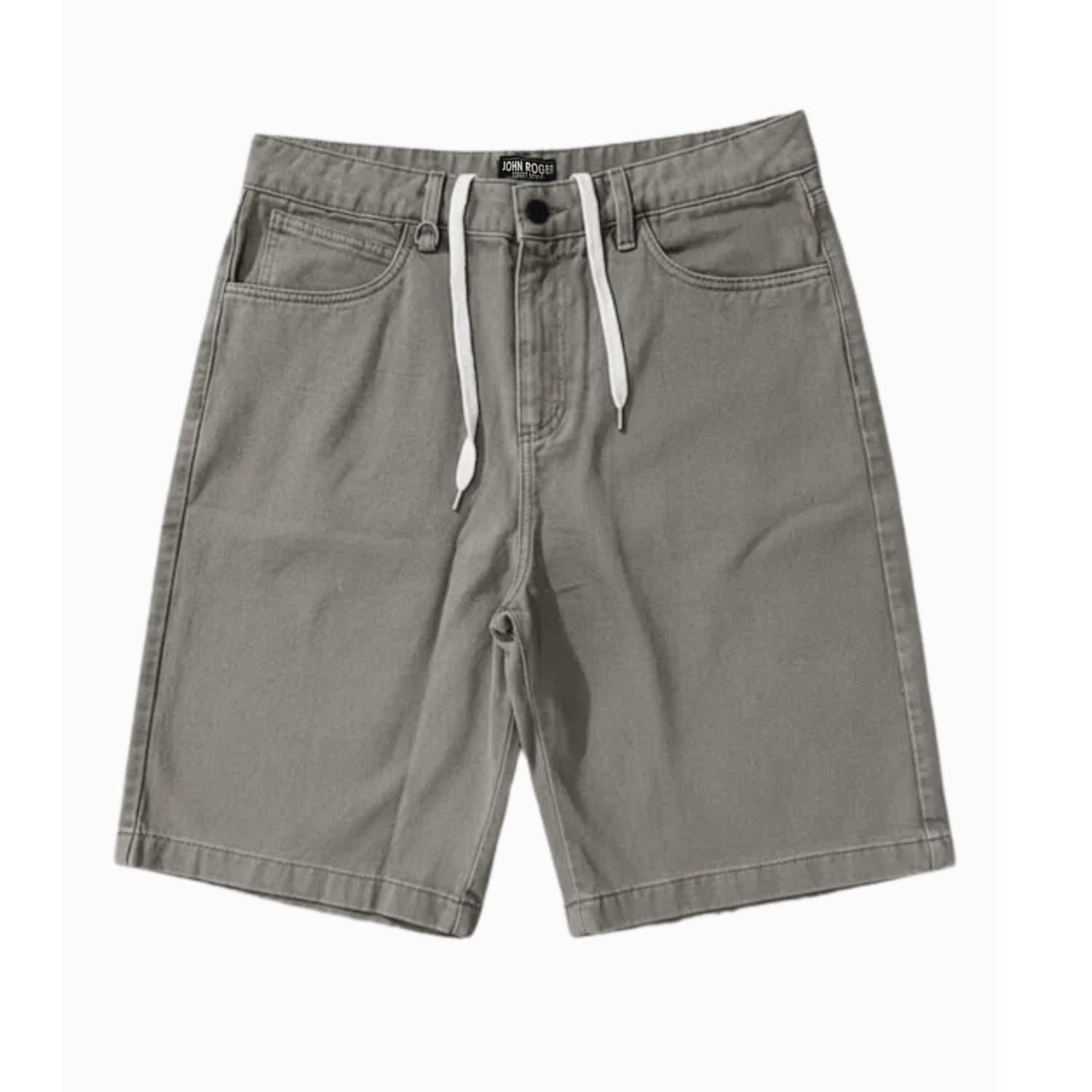 BERMUDA BAGGY COZ JEANS - CINZA