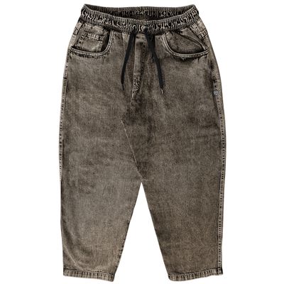CALÇA BAGGY ELASTICO JEANS BORDADO JOHN ROGER - BLACK SUJINHO