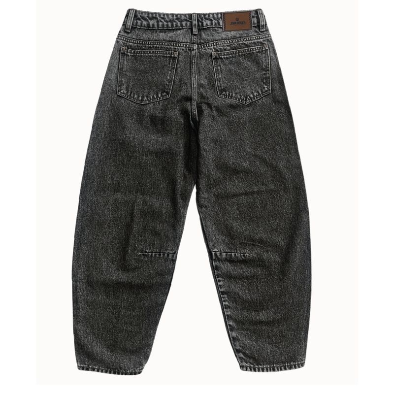 CALÇA FEMININA JEANS BARREL JOHN ROGER - BLACK MARMORIZADO