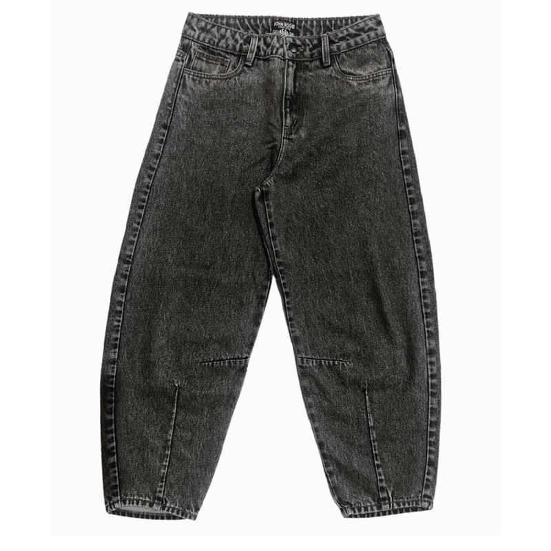 CALÇA FEMININA JEANS BARREL JOHN ROGER - BLACK MARMORIZADO