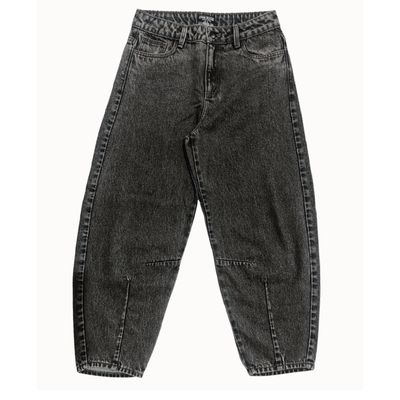 CALÇA FEMININA JEANS BARREL JOHN ROGER - BLACK MARMORIZADO