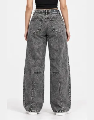 CALÇA FEMININA JEANS BARREL JOHN ROGER - BLACK MARMORIZADO