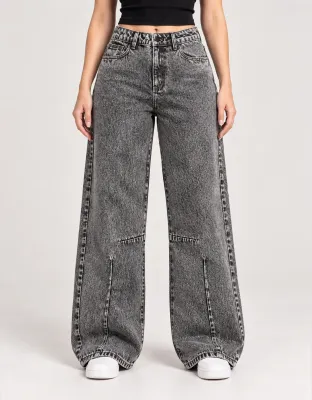 CALÇA FEMININA JEANS BARREL JOHN ROGER - BLACK MARMORIZADO