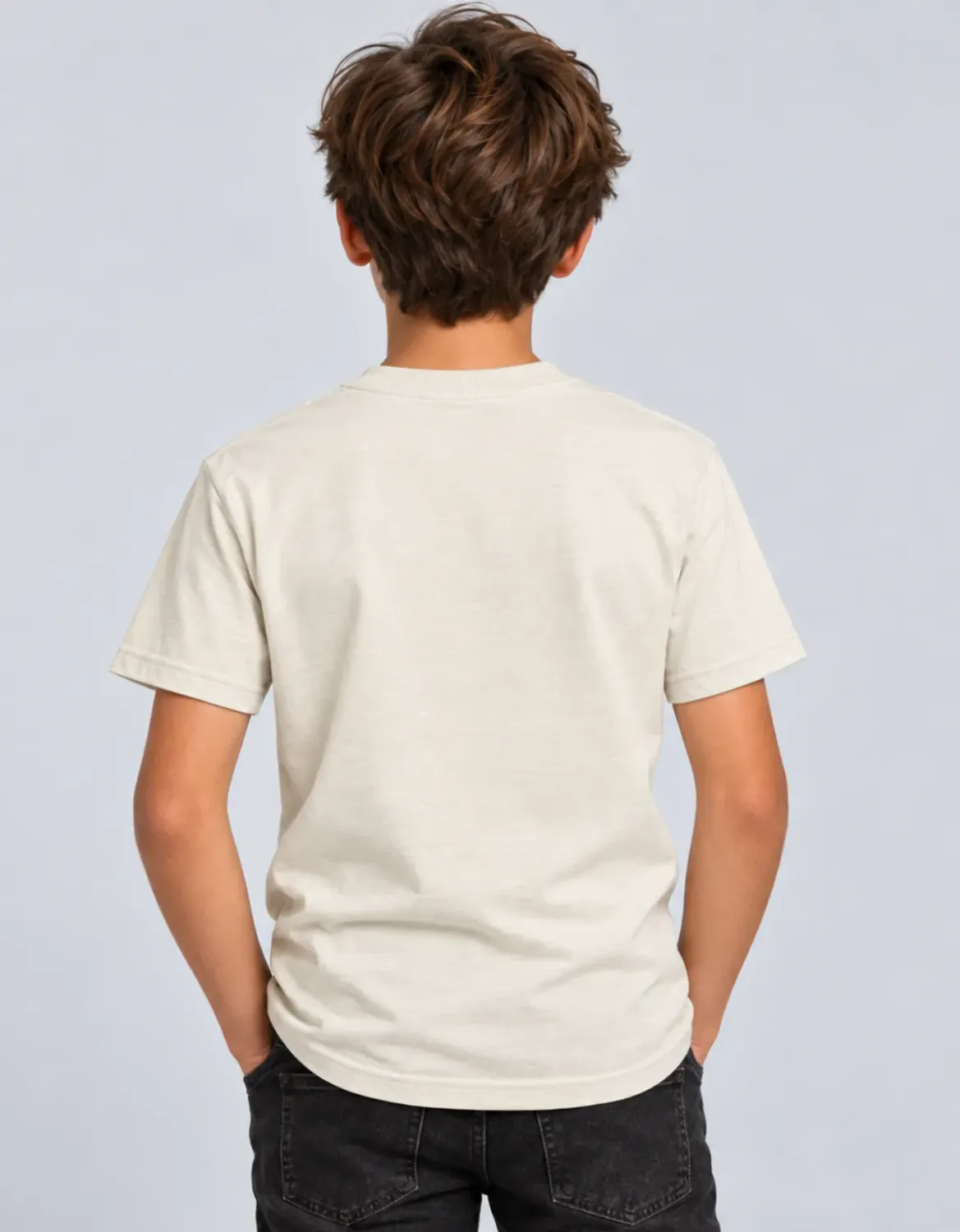 CAMISETA JUVENIL BASIC LIGHT  LOGO OFICIAL - OFF WHITE