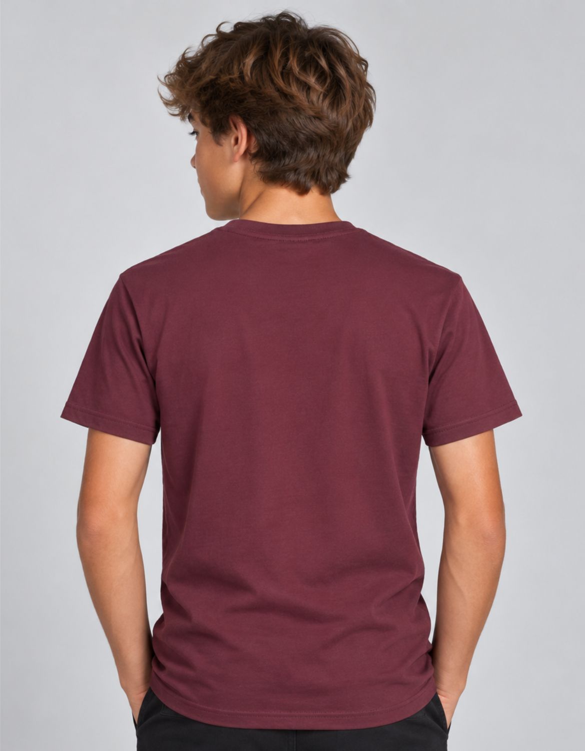 CAMISETA JUVENIL BASIC LIGHT LOGO OFICIAL - VINHO
