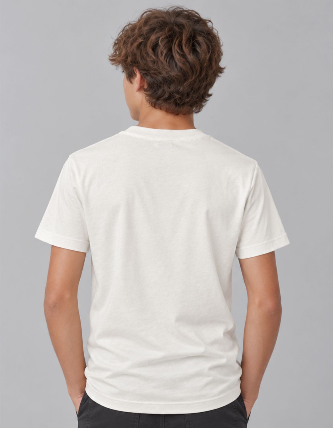 CAMISETA JUVENIL BASIC LIGHT JR LOGO - OFF WHITE