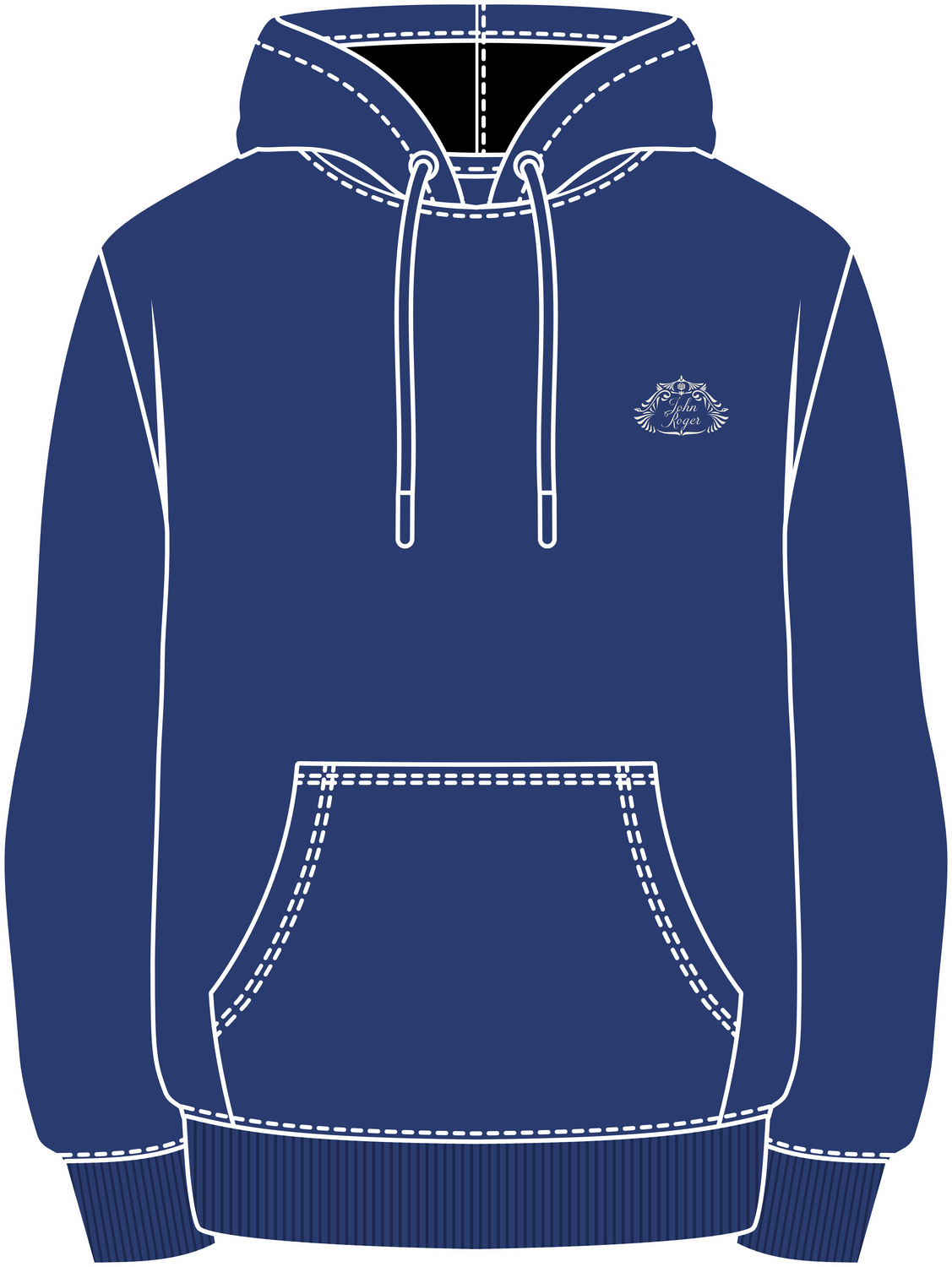 MOLETOM CANGURU NOBLE - AZUL FRANÇA