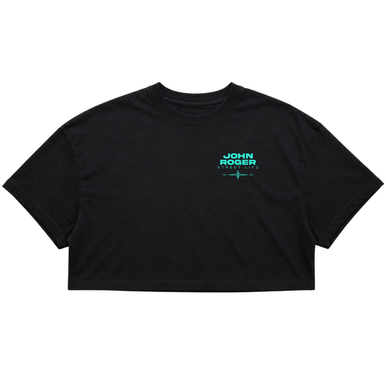 CROPPED OVERSIZED GALAXY - PRETO