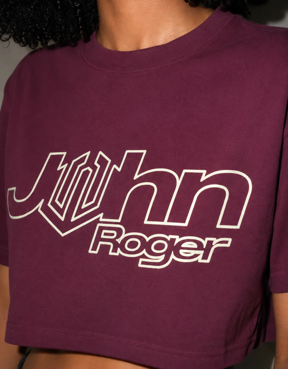 CROPPED OVERSIZED BASIC LIGHT JOHN ROGER ITALIC - VINHO