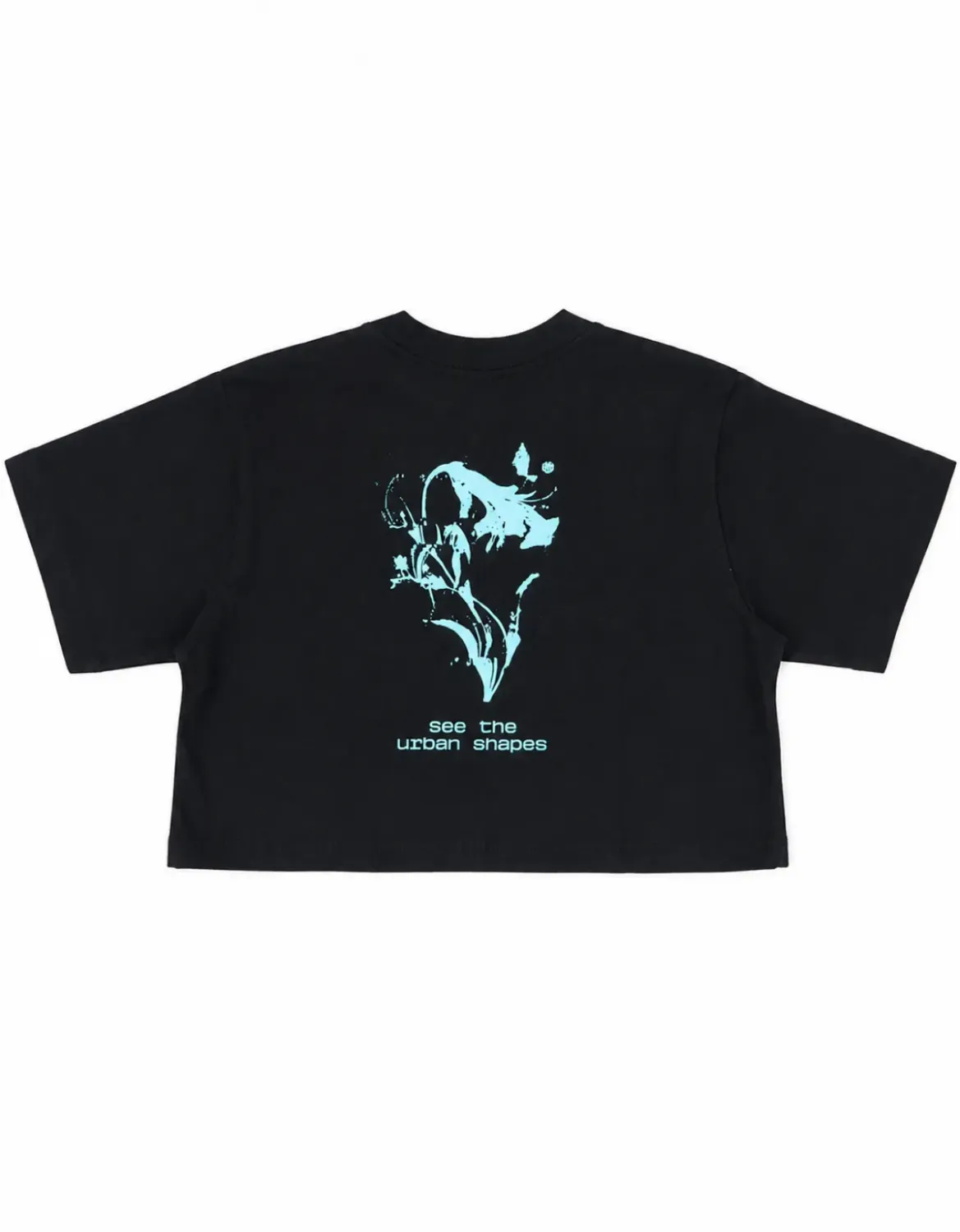 CROPPED OVERSIZED BASIC LIGHT JOHN ROGER GLITCH - PRETO