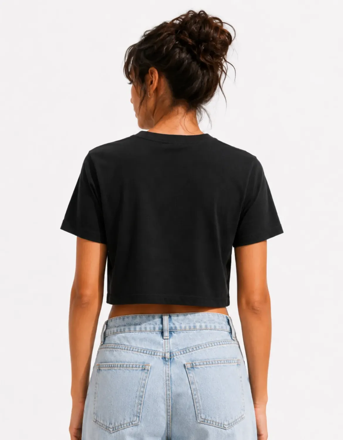 CROPPED OVERSIZED BASIC LIGHT SIGNATURE JR - PRETO