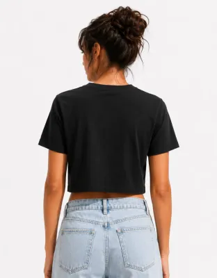 CROPPED OVERSIZED BASIC LIGHT SIGNATURE JR - PRETO